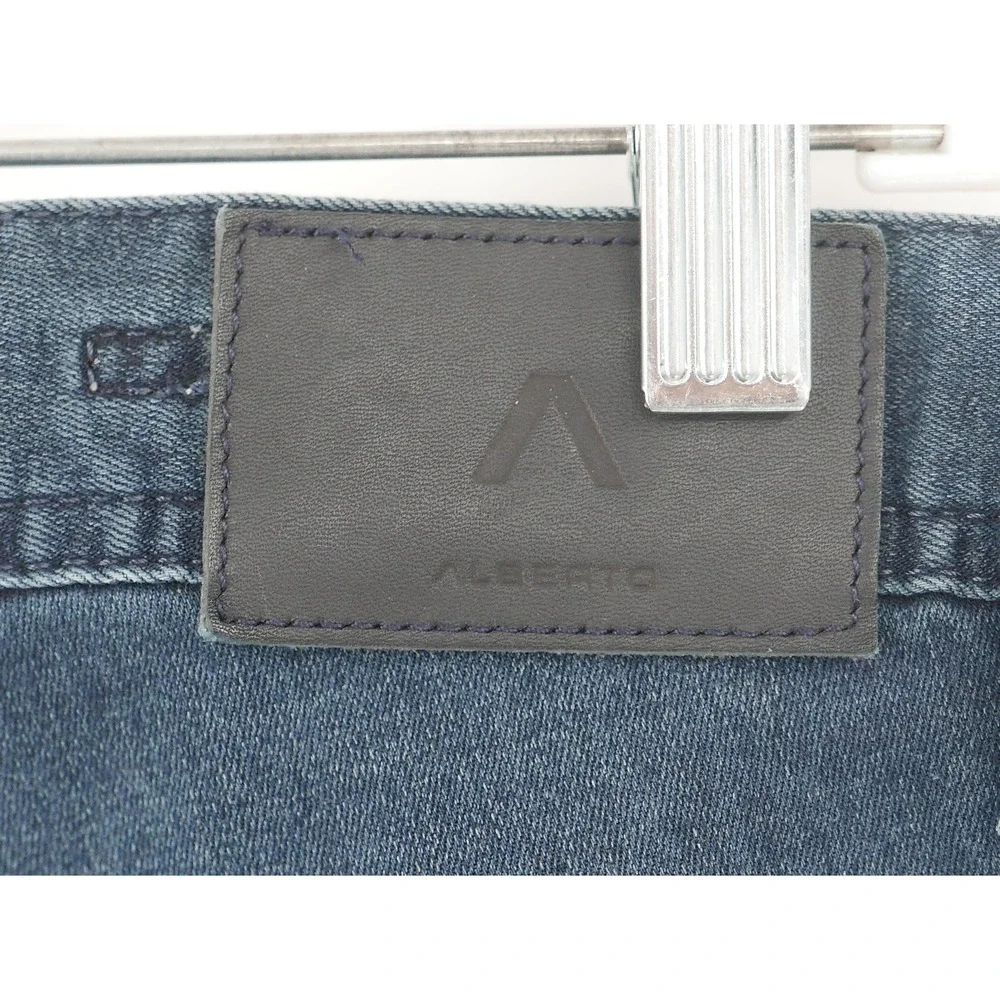 ALBERTO Stone Modern Fit T400 Jeans Blue Light Tencel Denim Men's 33x32